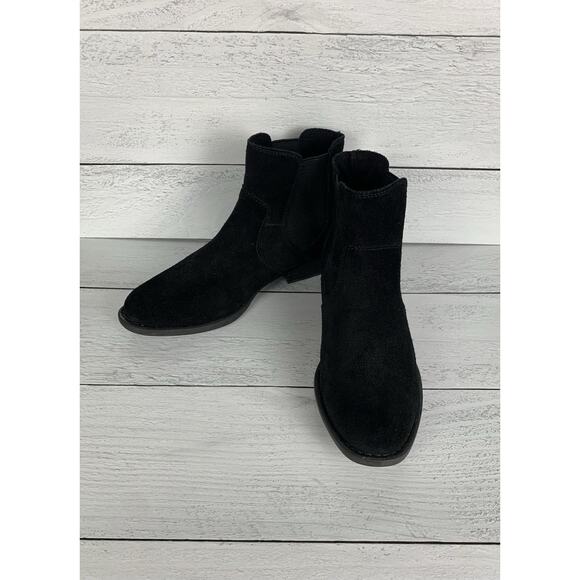 BORN Women's Size 7 M Black Bresson Suede Leather Slip On Booties Boots Shoes - Picture 2 of 14